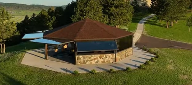 HydAway Glass Wall Pool house