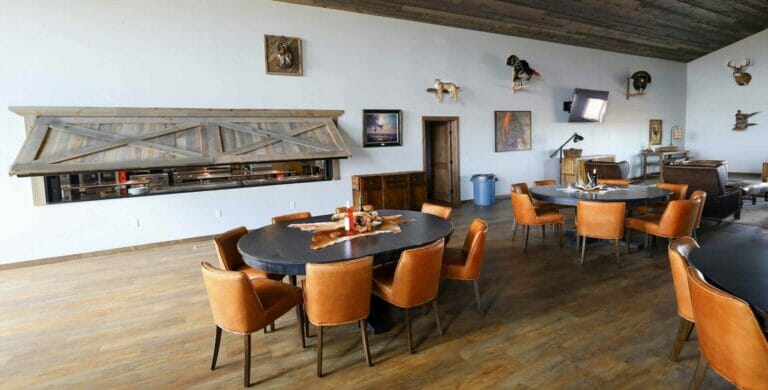 Pass-Through wall From Kitchen to dining, bar.